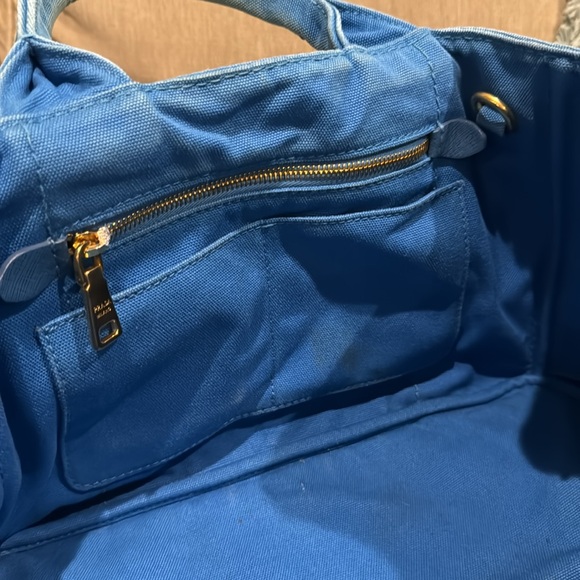 Prada Canapa Large Blue Tote - Picture 15 of 15